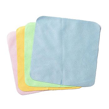 Microfiber Glasses Cloth, Square, Eyeglass Care Products, Mixed Color, 151x151x0.5mm