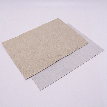 Polyester Imitation Linen Fabric, Sofa Cover, Garment Accessories, Rectangle, Wheat, 29~30x19~20x0.09cm