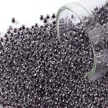TOHO Round Seed Beads, Japanese Seed Beads, (1064) Concord Grape Lined Crystal Luster, 11/0, 2.2mm, Hole: 0.8mm, about 50000pcs/pound
