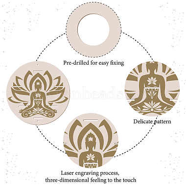 plaques de tarot rondes et plates en bois creatcabin(DJEW-CN0001-21A)-3