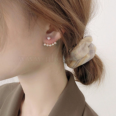Kissitty 5 paires 5 boucles d'oreilles longues pendantes en zircone cubique transparente avec épingles en argent sterling pour femmes(EJEW-KS0001-03)-7