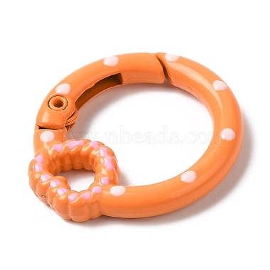 Spray Painted Alloy Spring Gate Ring(PALLOY-P292-04)-3