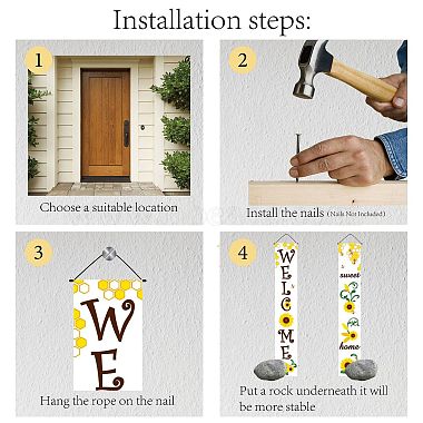 Hanging Polyester Banner Sign for Home Office Front Door Porch Welcome Decorations(HJEW-WH0011-20J)-4