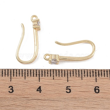 Brass Micro Pave Cubic Zirconia Earring Hooks(KK-U008-08G)-3