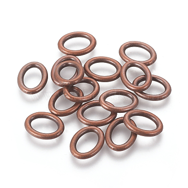 Red Copper Oval Alloy Linking Rings