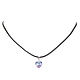Glass Heart Pendant Necklaces(NJEW-JN04476-03)-1