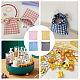 4Pcs 4 Colors Tartan Linen Storage Bags(ABAG-CY0001-08)-5