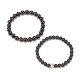 2Pcs 2 Style Natural Golden Sheen Obsidian & Lava Rock Stretch Bracelets Set(BJEW-JB08193-01)-4