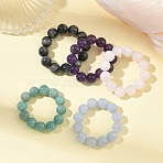 Natural Gemstone Beaded Stretch Bracelets for Children, Round, Beads: 8.5mm, Inner Diameter: 0.98 inch(2.5cm)(BJEW-JB13698)