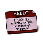 Enamel Pins, Alloy Lapel Pin Backs for Backpack Clothes, Black, Word, 22x31mm(JEWB-L026-01EB-02)