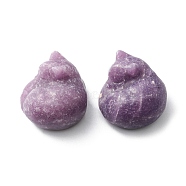 Natural Lepidolite/Purple Mica Display Decorations, Reiki Energy Stone Figurine, Sleeping Cat, 33.5x39x23.5mm(DJEW-PW0009-009V)