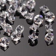 Grade A Glass Rhinestone Cabochons, Bicone, Pointed Back, Crystal, 2.3~2.4mm, about 1440pcs/bag(RGLA-J006-02-SS8)