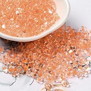 Glass Seed Beads, Peanut, Light Salmon, 5.5~6x3~3.5x3mm, Hole: 1~1.2mm(SEED-K009-08A-02)
