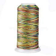 Segment Dyed Round Polyester Sewing Thread, for Hand & Machine Sewing, Tassel Embroidery, Yellow Green, 12-Ply, 0.8mm, about 300m/roll(OCOR-Z001-B-04)