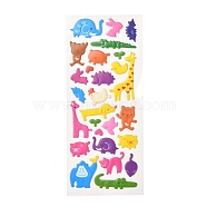 3D Cartoon PVC Bubble Stickers, for Diary, Notebooks, Animal Pattern, 7~34x8~42mm(DIY-A016-01A)