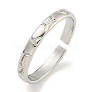 Non-Tarnish 304 Stainless Steel Open Cuff Finger Rings for Unisex, Stainless Steel Color, 3mm(RJEW-P114-06P)