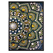 DIY Diamond Painting Notebook Kits, including PU Leather Book, Resin Rhinestones, Diamond Sticky Pen, Tray Plate and Glue Clay, Flower Pattern, 210x150mm, 50 pages/book(DIAM-PW0001-198-31)