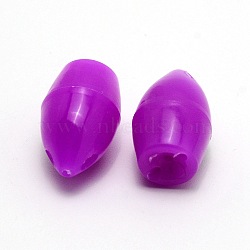 ABS Fishing Rig Floats, Fishing Accessories, for Freshwater Saltwater Fishing, Purple, 27x16mm, Hole: 1.5mm & 1.8mm(FIND-WH0066-55A-01)