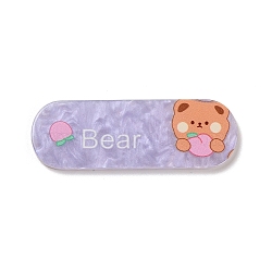 Acrylic Plastic Cabochons, Oval, Bear, 18.5x54x2.5mm(OACR-R269-03C)