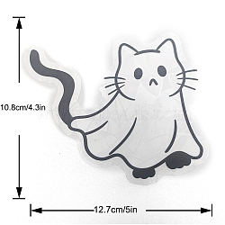 Waterproof PVC Electrostatic Window Sticker, for Window Decoration, Cat Shape, 108x127mm(PW-WG169E6-10)