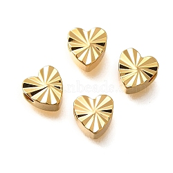 Brass Beads, Real 18K Gold Plated, Heart, 5x5x3mm, Hole: 1.6mm(KK-Z092-01C-G)