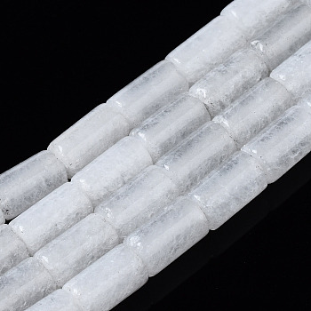Natural White Jade Beads Strands, Column, 5~6x3mm, Hole: 0.8mm, about 65~66pcs/strand, 15.35inch(39cm)