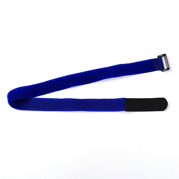 Reusable Nylon Cable Ties, Hook and Loop Cord Organizer Wire Ties, for Earbud Headphones Phones Electronics Electrical Computer PC Wire Wrap Management, Blue, 620x24x1mm
