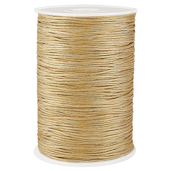 Elite 200 Yards Nylon Braided Threads, Chinese Knot Cord, Round, Wheat, 1.5mm, about 200.00 Yards(182.88m)/Roll