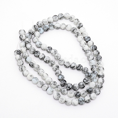 WhiteSmoke Round Glass Beads