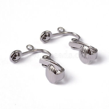 Iron Clip-on Earring Findings for Non-Pierced Ears(X-EC141-NF)-2