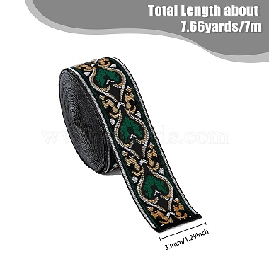 Ethnic style Embroidery Polyester Ribbons(OCOR-WH0077-27A)-2