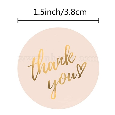 4 Colors Thank You Stickers Roll(STIC-PW0006-017)-2