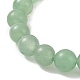 Natural Green Aventurine & Alloy Buddha Head Beaded Strech Bracelets(BJEW-JB09420-04)-3
