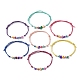 7Pcs Dyed Natural Turquoise Chips Braided Bead Bracelets(BJEW-JB09870)-1