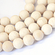 Frosted Natural Fossil Round Bead Strands(X-G-E334-4mm-22)-1