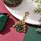 Christmas Tree Glass & Alloy Pendant Decorations(HJEW-TA00188)-2