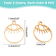 16Pcs 2 Colors 201 Stainless Steel Laser Cut Pendants(STAS-DC0003-10)-3