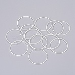 Brass Linking Rings, Silver, 12x0.7~1mm, Inner Diameter: 11mm(EC18712MM-S)