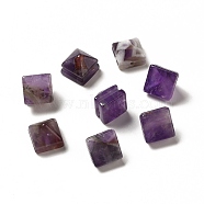 Natural Amethyst Beads, Faceted Pyramid Bead, 9x10x10mm, Hole: 1.2mm(G-G997-F02)