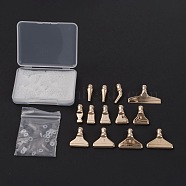 13Pcs Alloy Diamond Sticky Pen Heads Set, Replacement Metal Drill Pen Heads, Golden, 2.2x0.7~3.6x0.6~0.75cm, 13pc(DIY-M019-03G)