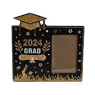 Graduate Theme Wood with Acrylic Rectangle Picture Frame, Home Office Decoration, Black, 184x250x120mm(AJEW-D069-01B)