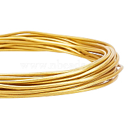 Brass Craft Wire, Round, Raw(Unplated), 12 Gauge(2mm), 5m/roll(CWIR-WH0007-02G-2mm)