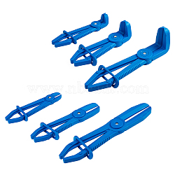 Olycraft Plastic Tubing Clamp Set, for Car, Royal Blue, Curved: 157~224x57.5~80x35~65mm, Straight: 157~255x57.5~73x16.5~18.5mm, 2sets/bag(KY-OC0001-03)