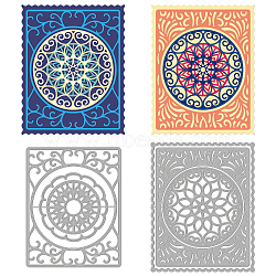 Mandala Theme Carbon Steel Cutting Dies Stencils, for DIY Scrapbooking, Photo Album, Decorative Embossing Paper Card, Stainless Steel Color, Floral Pattern, 124x154x0.8mm, 4pcs/set(DIY-WH0309-962)
