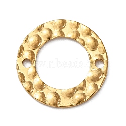 304 Stainless Steel Connector Charmk, Pleated Ring, Golden, 15x1mm, Hole: 1.4mm, Inner Diameter: 9mm(X-FIND-WH0038-23G)