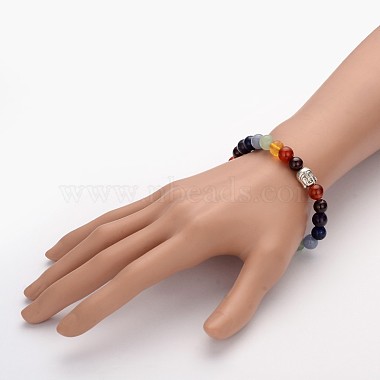 Buddhist Gemstone Beaded Stretch Bracelets(BJEW-JB01874)-5