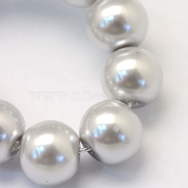 Backen gemalt pearlized Glasperlen runden Perle Stränge(X-HY-Q003-10mm-62)-3
