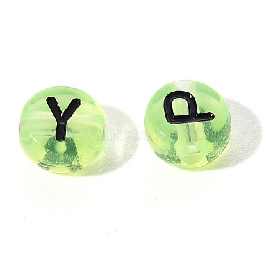 Transparent Light Green Acrylic Beads(TACR-YW0001-09B)-4