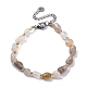 bracelets en perles d'agate grise naturelle pour femmes(G-P563-07P-22)-4