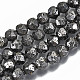 Electroplated Natural Lava Rock Bead Strands(G-T131-39B)-1